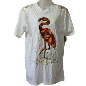 Anings Designs Flamingo Art to Wear Starburst Long Tunic Tshirt Dress Loud OS